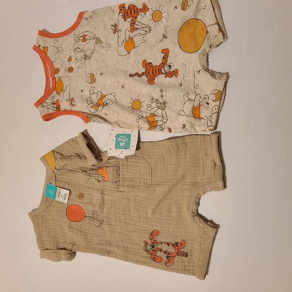 2 PACK DISNEY TIGGER/POOH COTTON JUMPERS - 3/6M - Picture 2 of 7